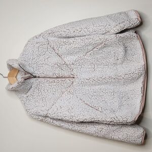 Misia White And Pink Sherpa Pullover Swaeter Women - Size M